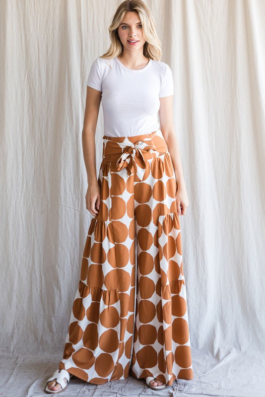 DOT PATTERN PRINT PALAZZO PANTS