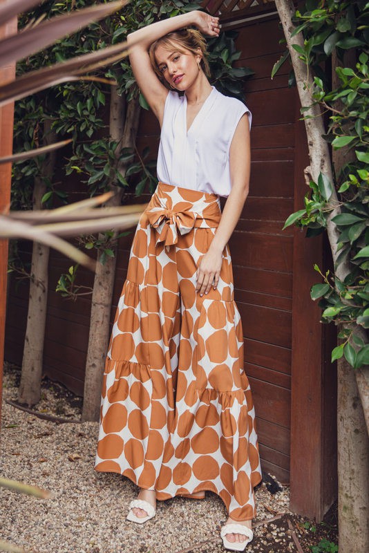 DOT PATTERN PRINT PALAZZO PANTS