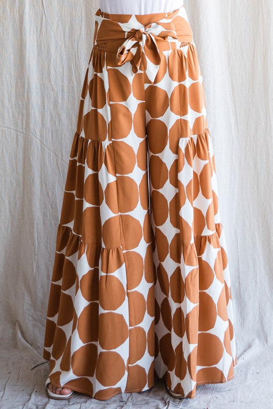 DOT PATTERN PRINT PALAZZO PANTS