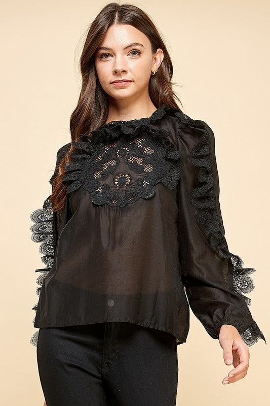 VINTAGE STYLE LACE BLOUSE