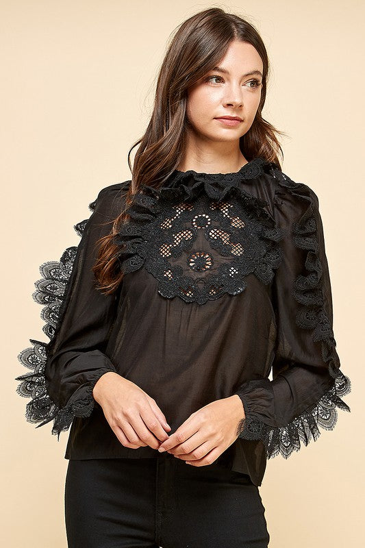 VINTAGE STYLE LACE BLOUSE