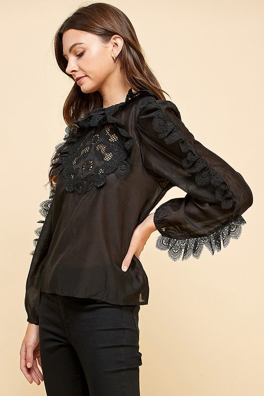 VINTAGE STYLE LACE BLOUSE