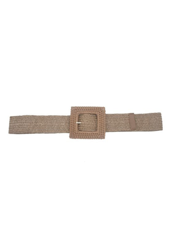 RATTAN BUCKLE STRETCH BELT