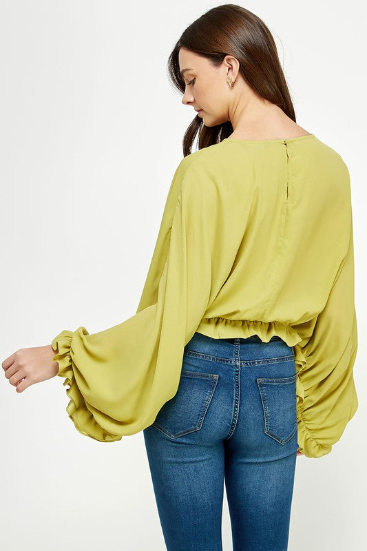 CROPPED FRILLS TOP