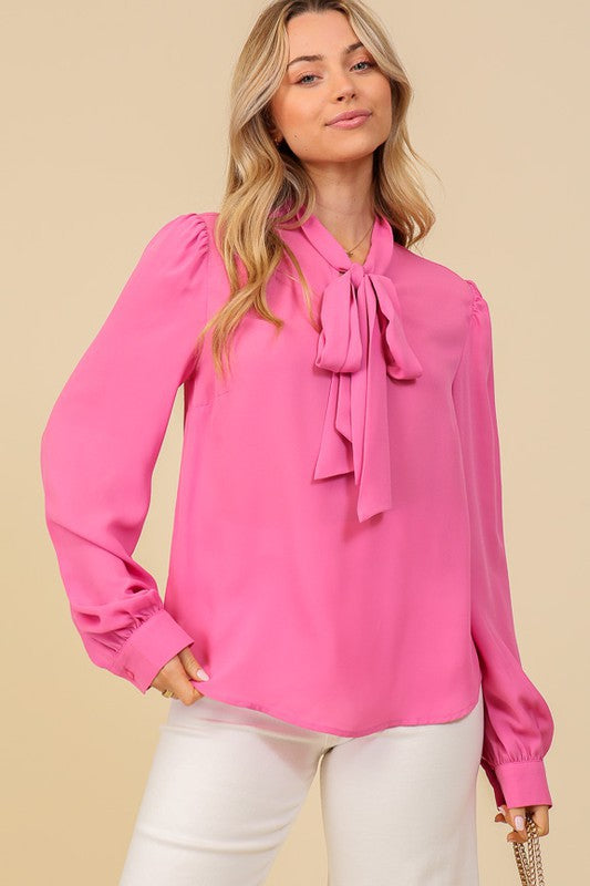 NECK TIE BLOUSE