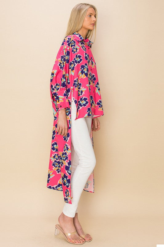 PRINTED ASYMMETRIC SHIRT