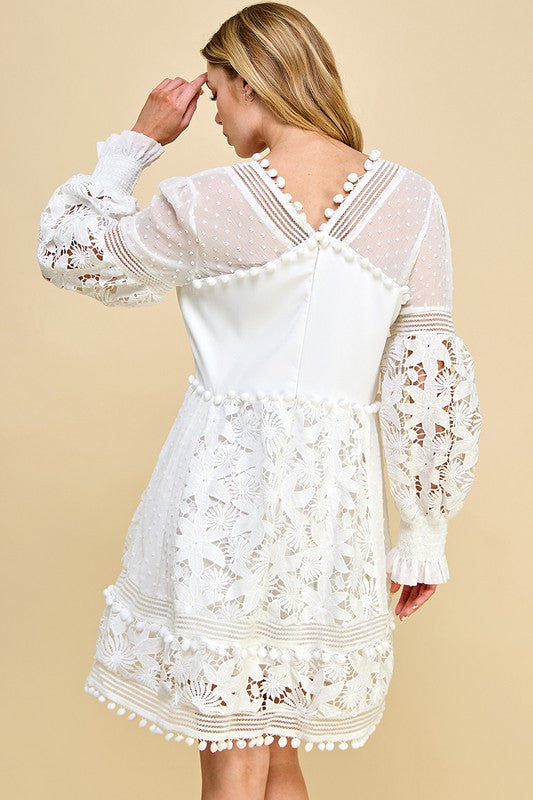 LACE EMBROIDERY DRESS