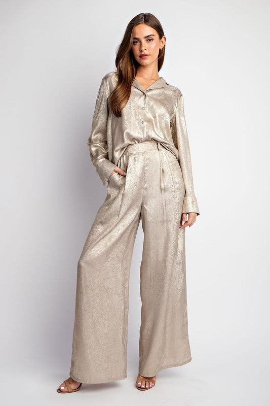 SHIMMER WOVEN PANTS