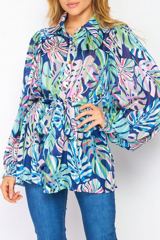 TROPICAL PRINT TUNIC