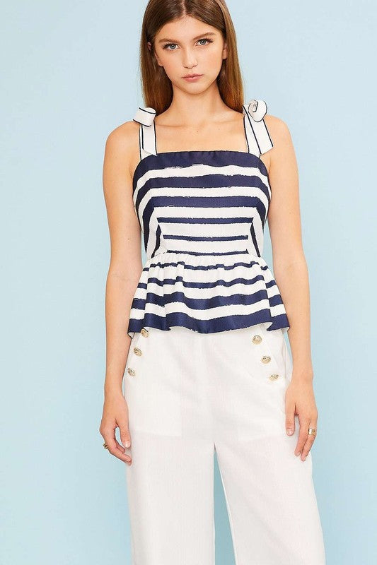 NAUTICAL SHOULDER STRAP TOP