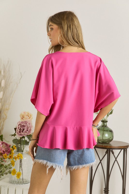 DOLMAN PLEATED TOP