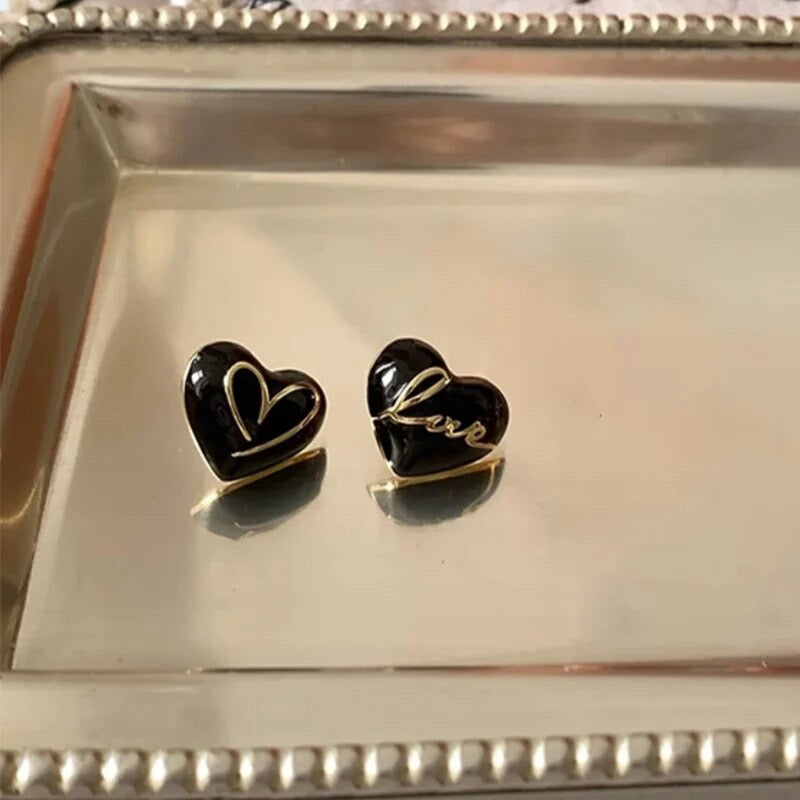 Love Heart Stud Earrings