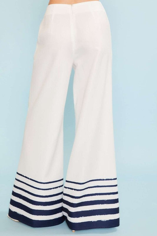 SIDE BUTTONS WIDE LEG PANT