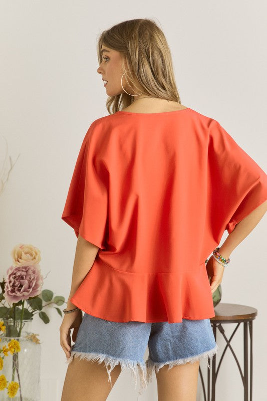 DOLMAN PLEATED TOP