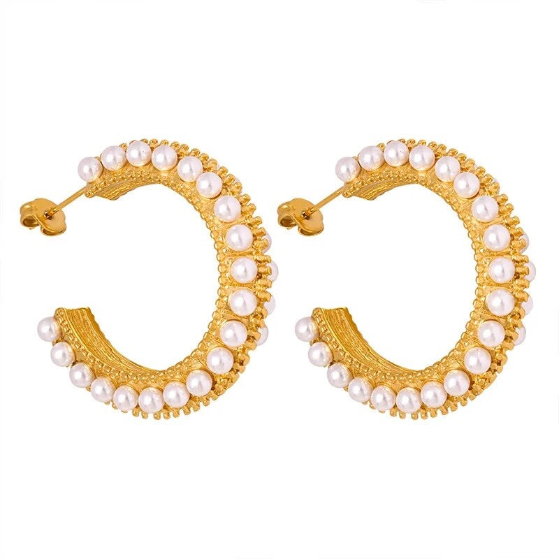 Imitation Pearl Drop Earrings