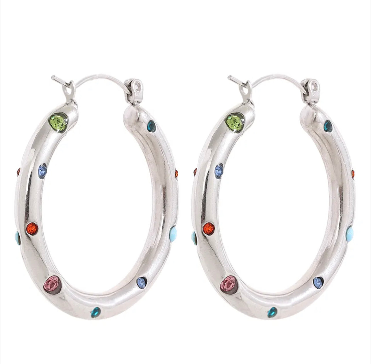 MULTICOLOR CIRCONIA HOOPS