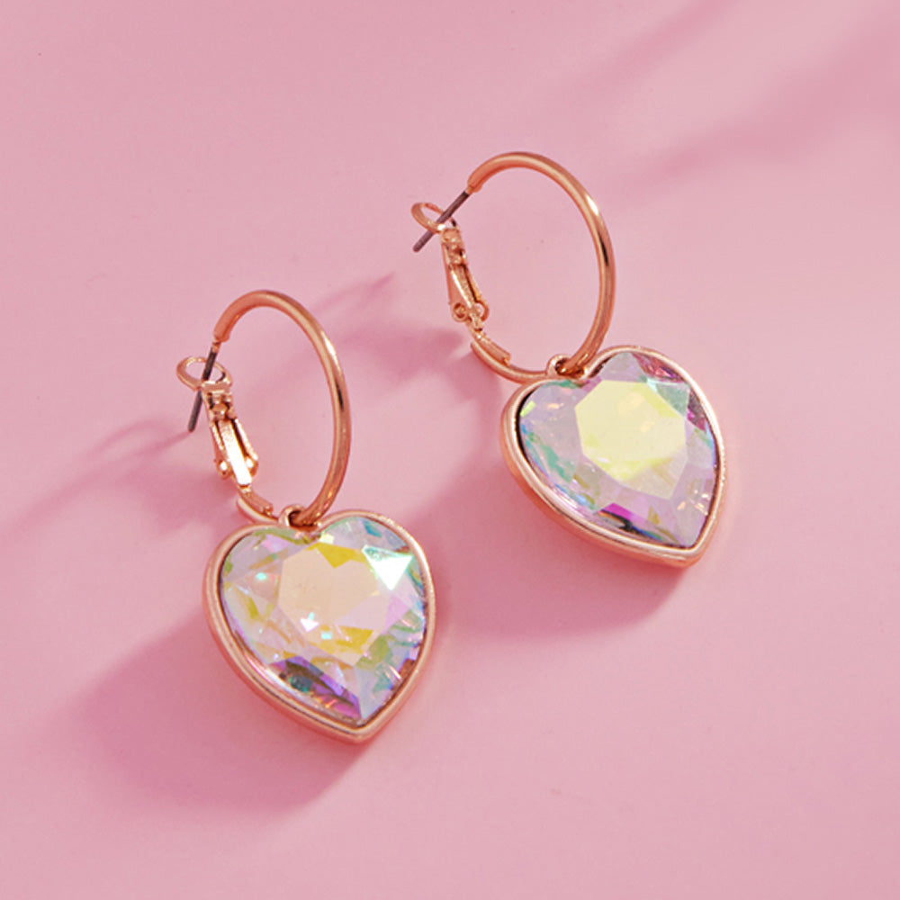 HEART DANGLE EARRINGS