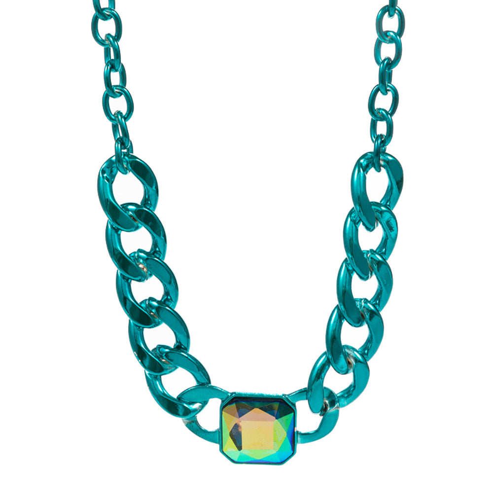 OCTAGON METAL CHAIN NECKLACE
