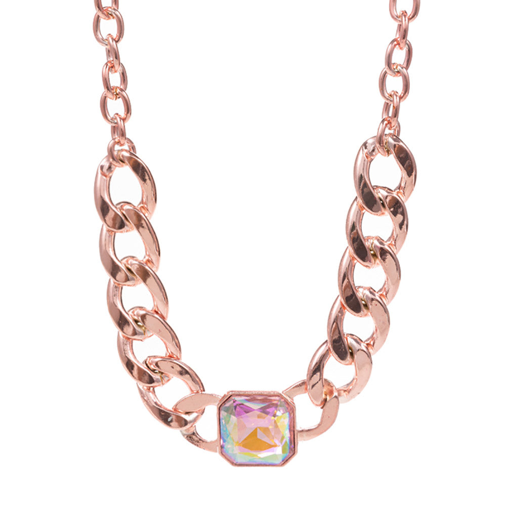 OCTAGON METAL CHAIN NECKLACE