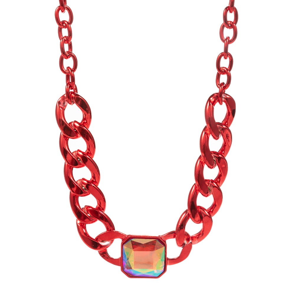 OCTAGON METAL CHAIN NECKLACE