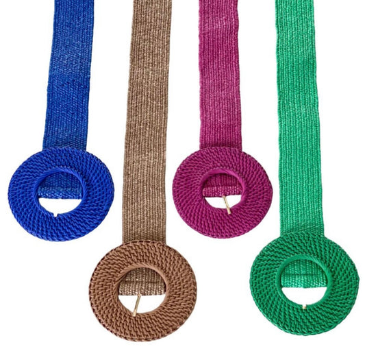 RATTAN BUCKLE STRETCH BELT