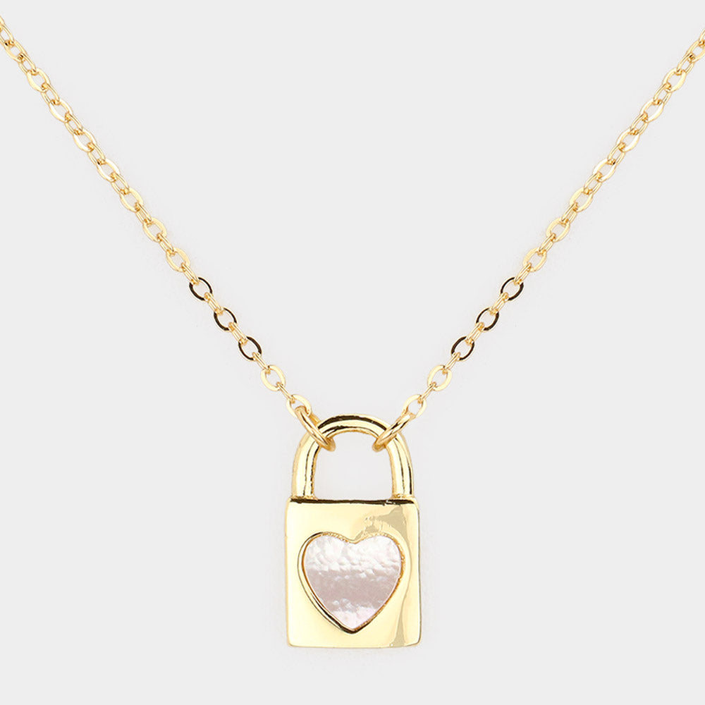 HEART LOCK PENDANT NECKLACE