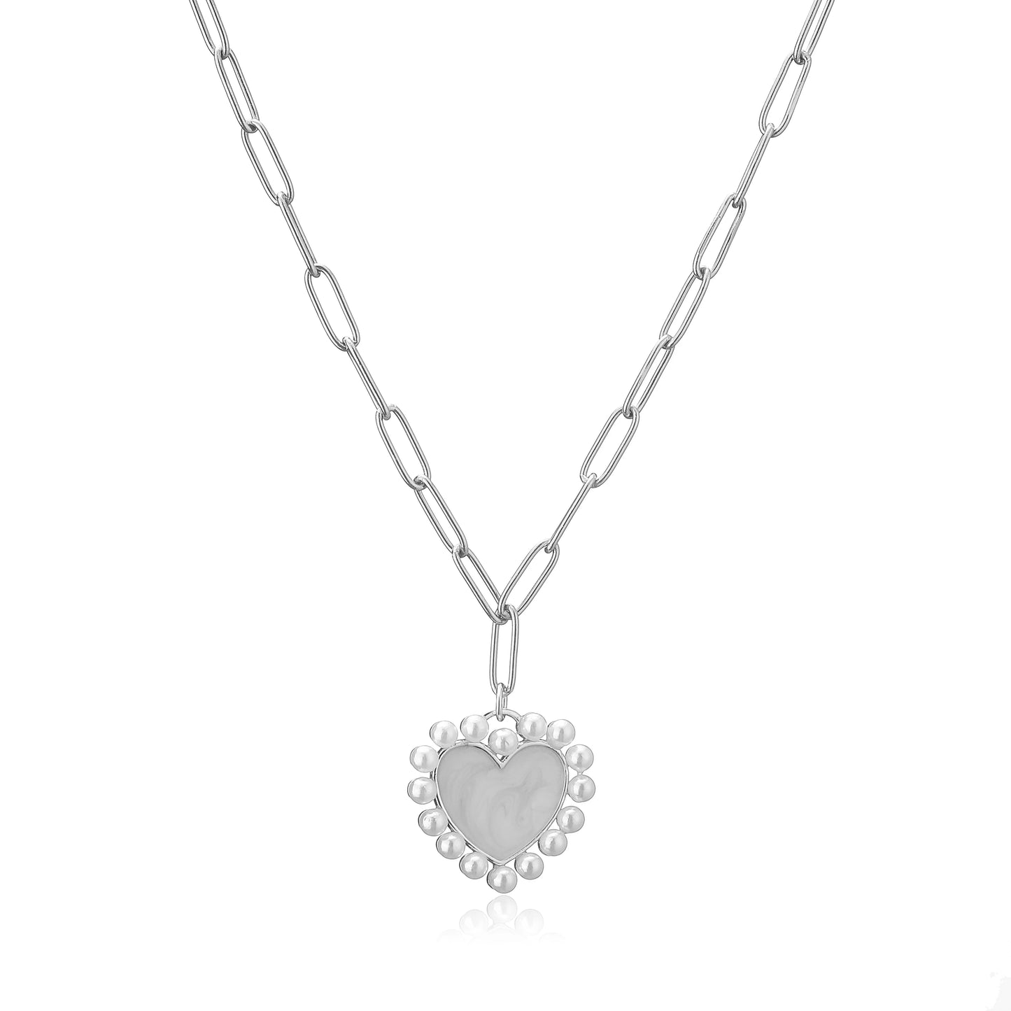 HEART PEARLS PENDANT NECKLACE