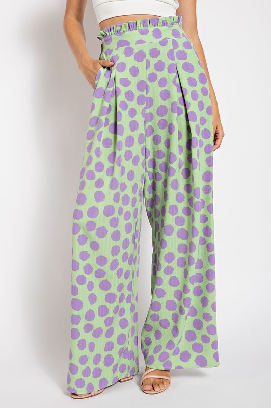 STRECTH WIDE-LEG PANTS