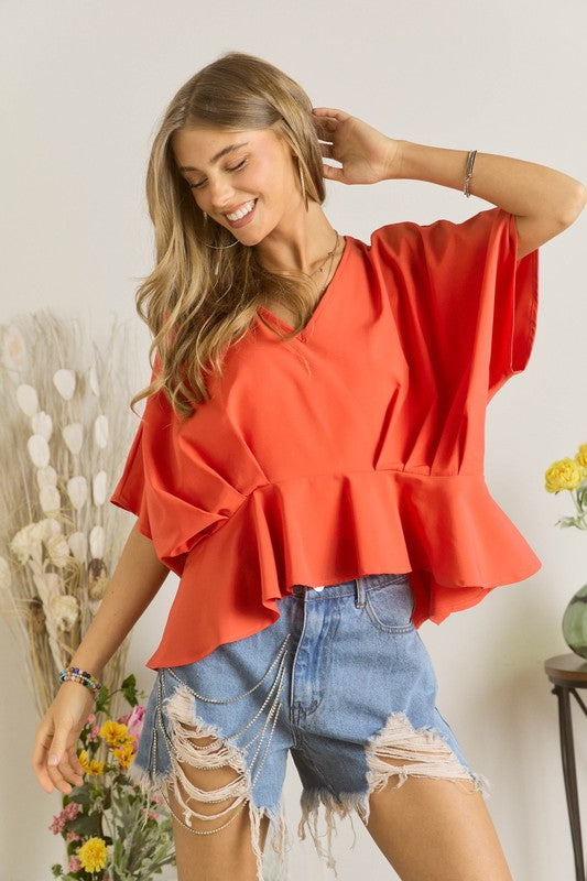 DOLMAN PLEATED TOP