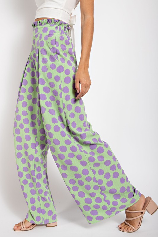 STRECTH WIDE-LEG PANTS