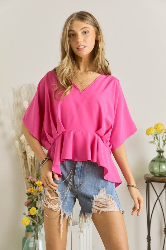 DOLMAN PLEATED TOP