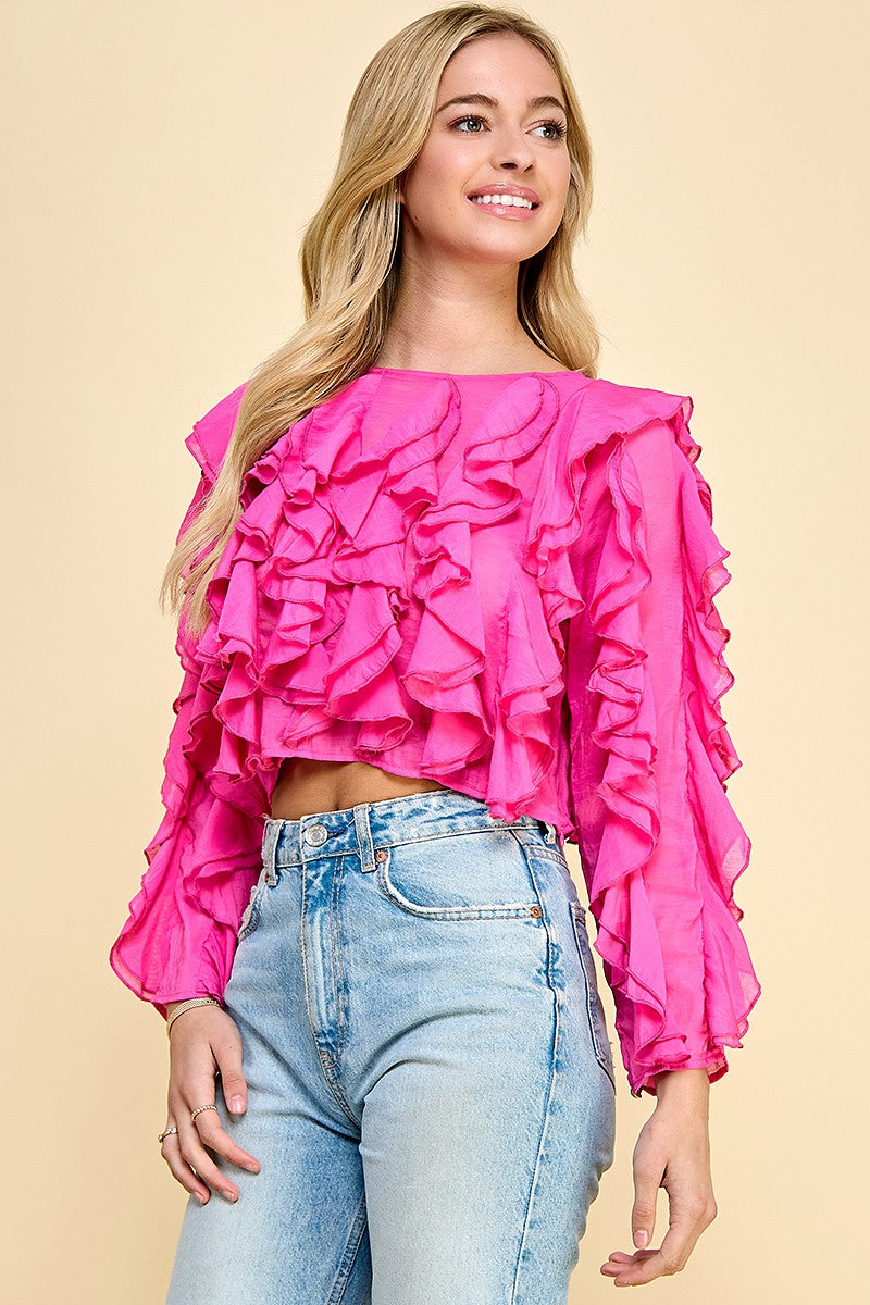 RUFFLES CROP TOP