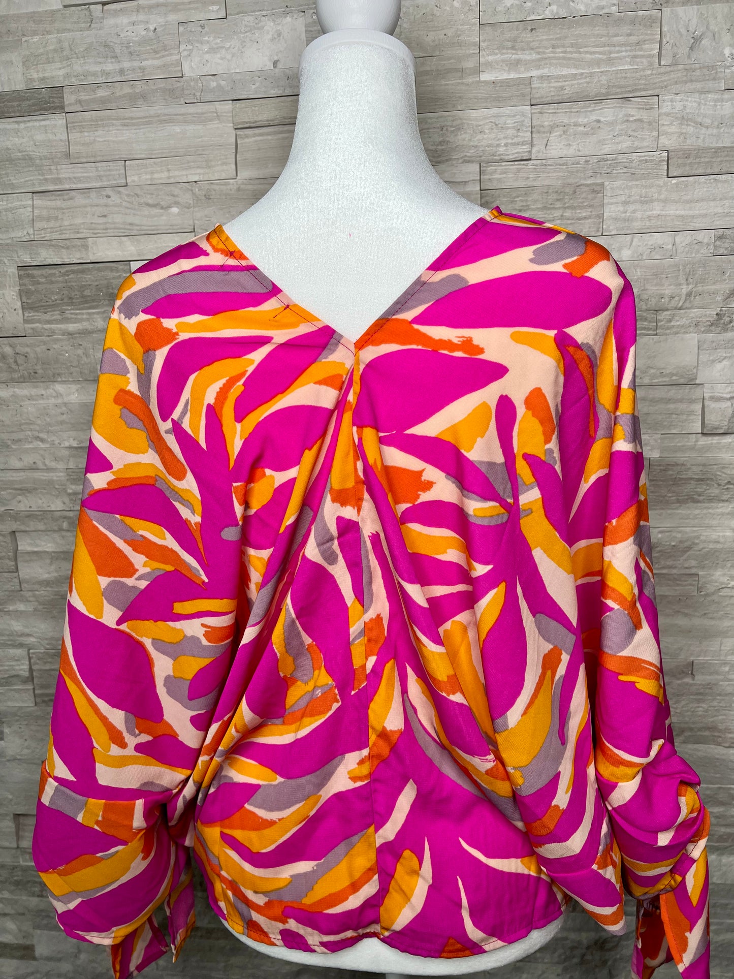 DOLMAN BLOUSE WITH SELF TIE