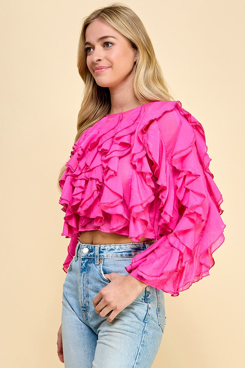 RUFFLES CROP TOP