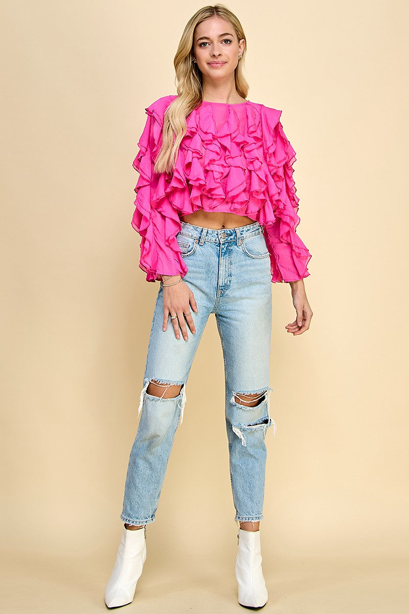 RUFFLES CROP TOP