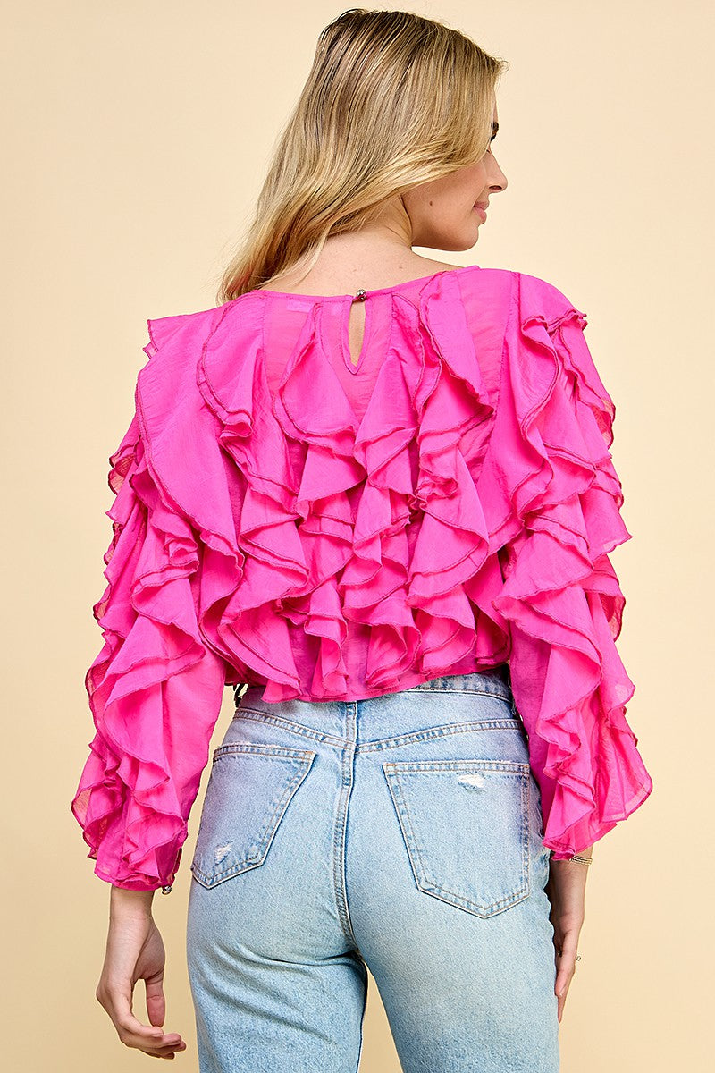 RUFFLES CROP TOP