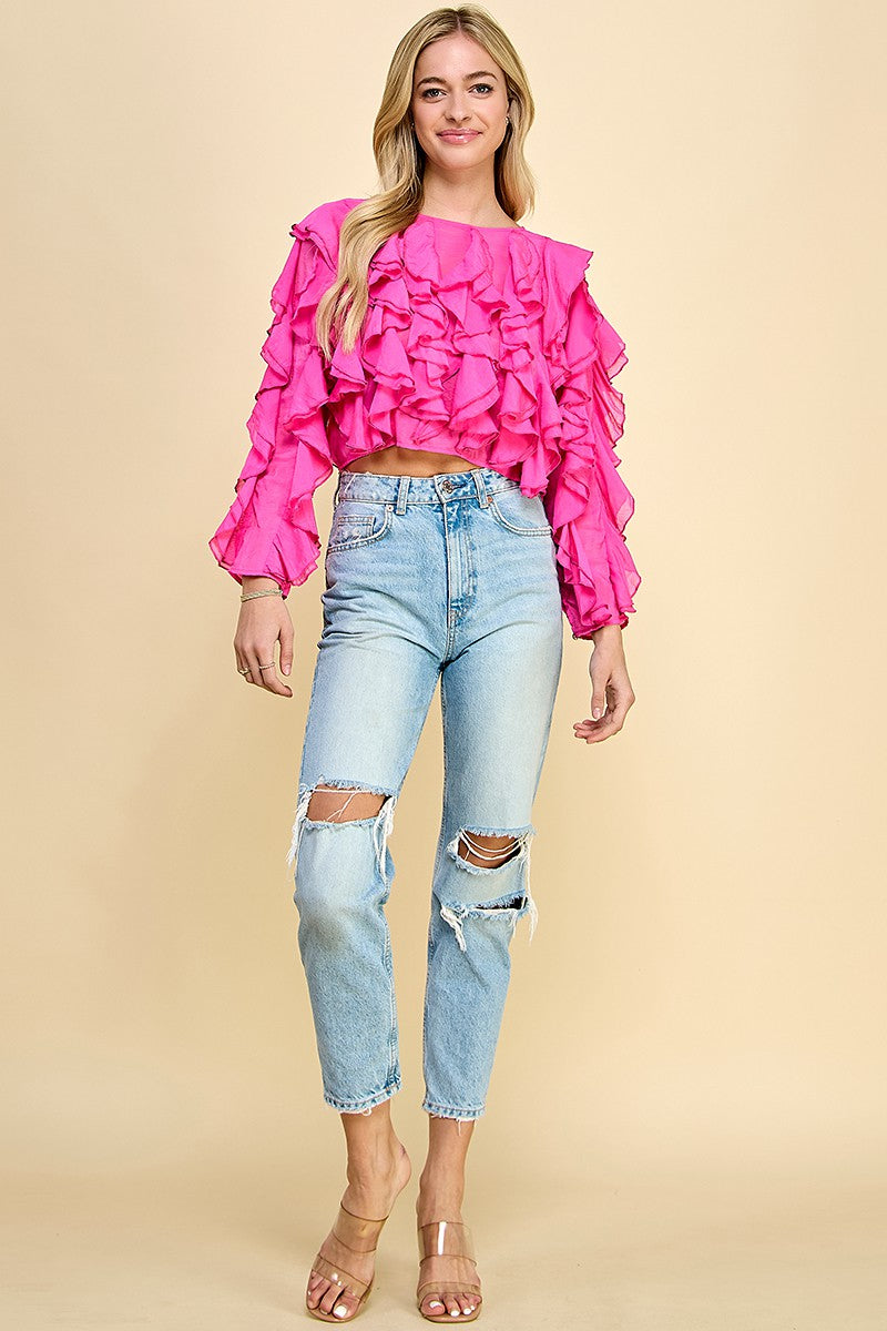 RUFFLES CROP TOP