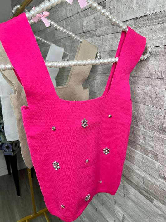 SPARKLE BASIC TOPS WITH RHINESTONES