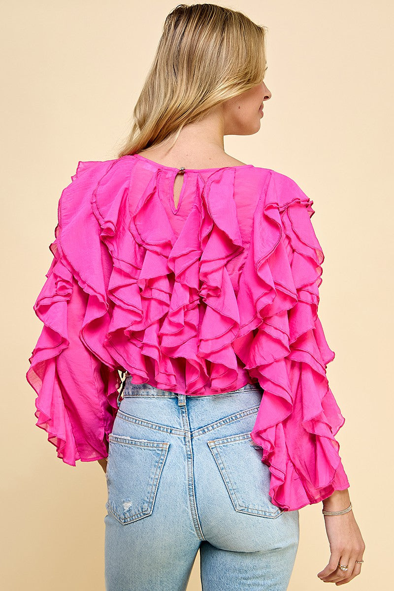 RUFFLES CROP TOP