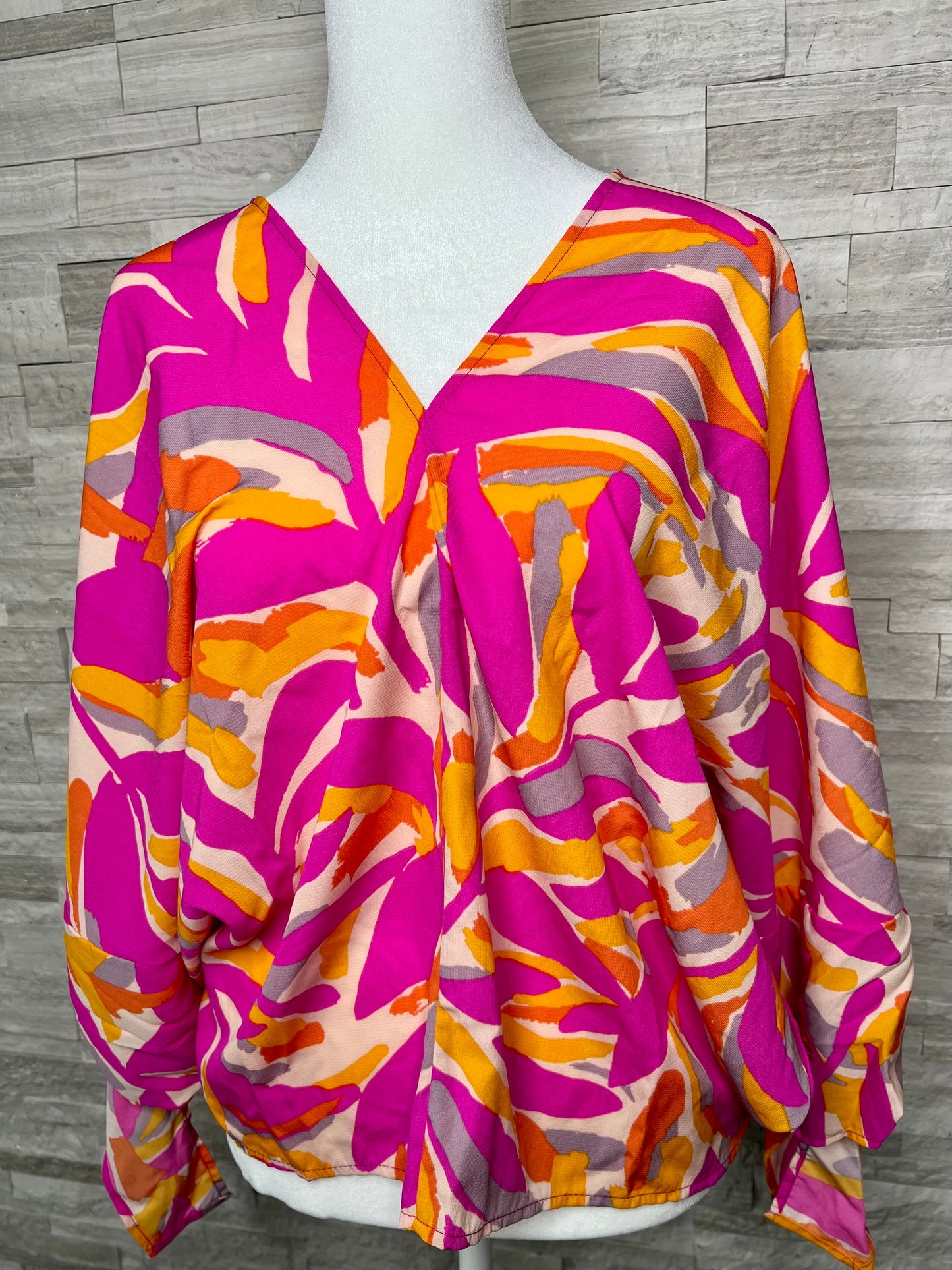 DOLMAN BLOUSE WITH SELF TIE