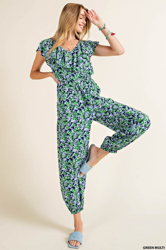 RAYON JUMPSUIT LINED WITH POCKETS