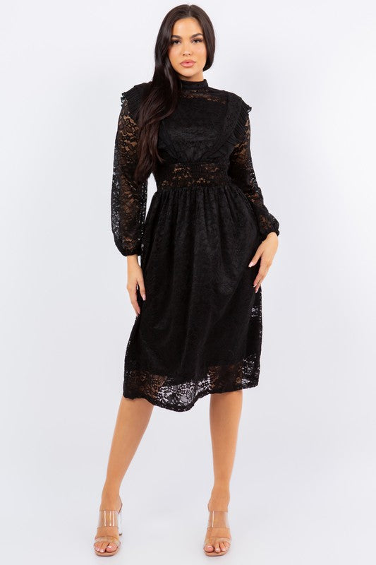 LONG SLEEVE LACE DRESS