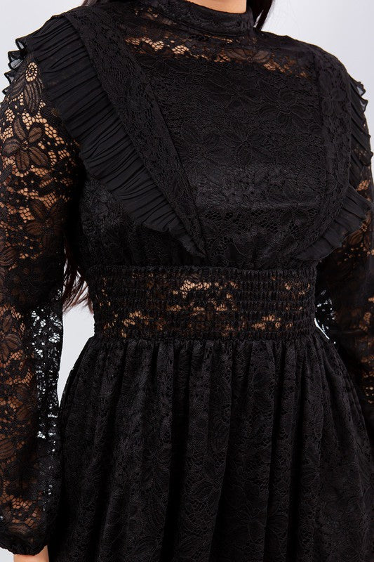 LONG SLEEVE LACE DRESS