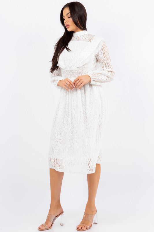 LONG SLEEVE LACE DRESS