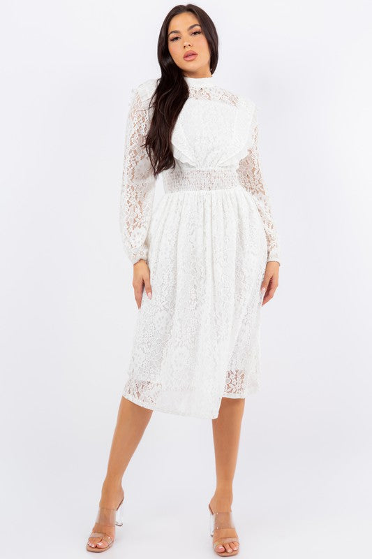 LONG SLEEVE LACE DRESS