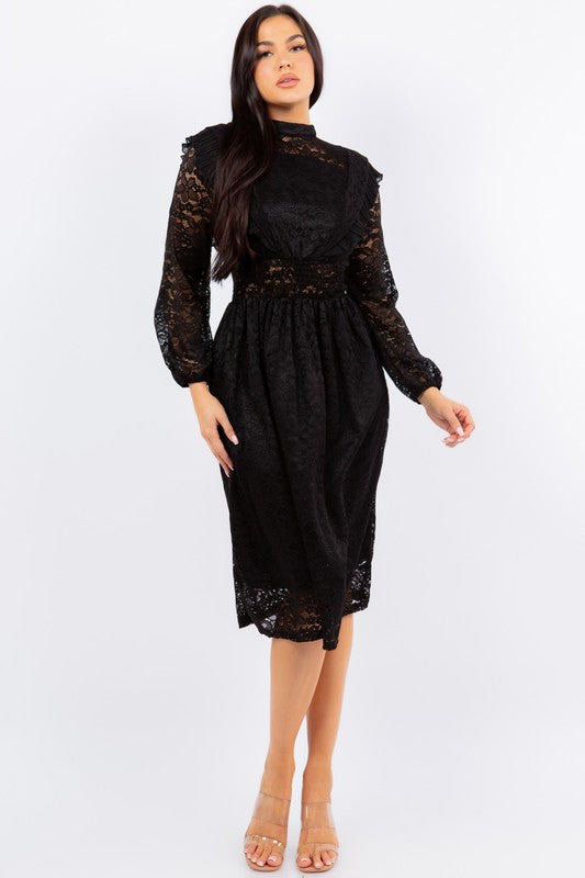 LONG SLEEVE LACE DRESS