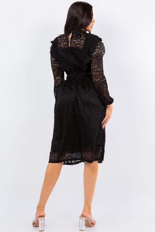 LONG SLEEVE LACE DRESS