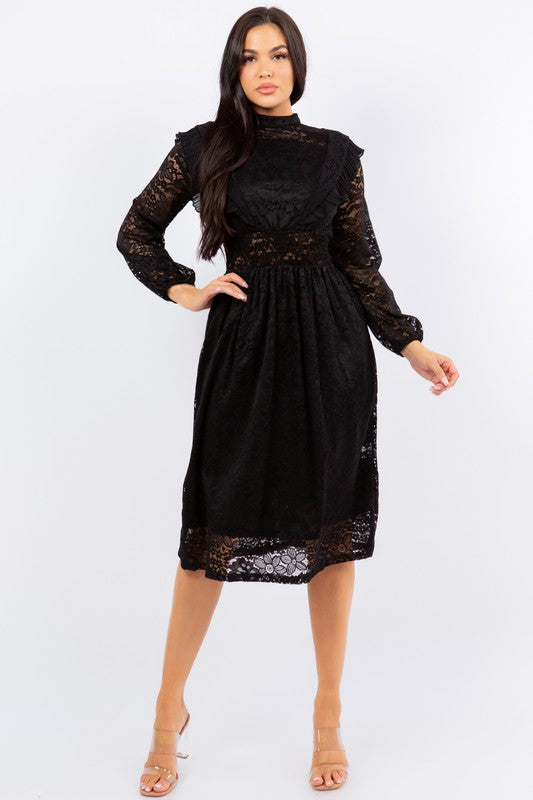 LONG SLEEVE LACE DRESS