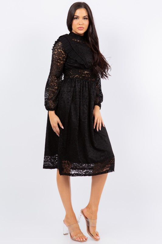 LONG SLEEVE LACE DRESS