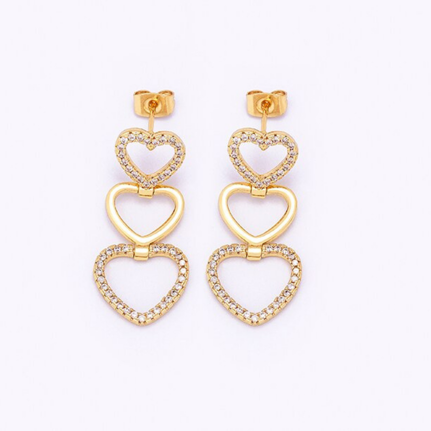 DROP HEARTS EARRINGS